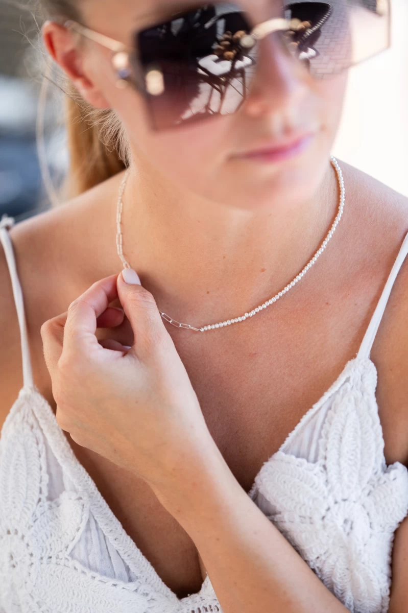 ZILIA Saona Biser Srebro 925 Ogrlica