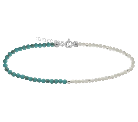 ZILIA Turquoise Mist Srebro 925 Nožna zapestnica