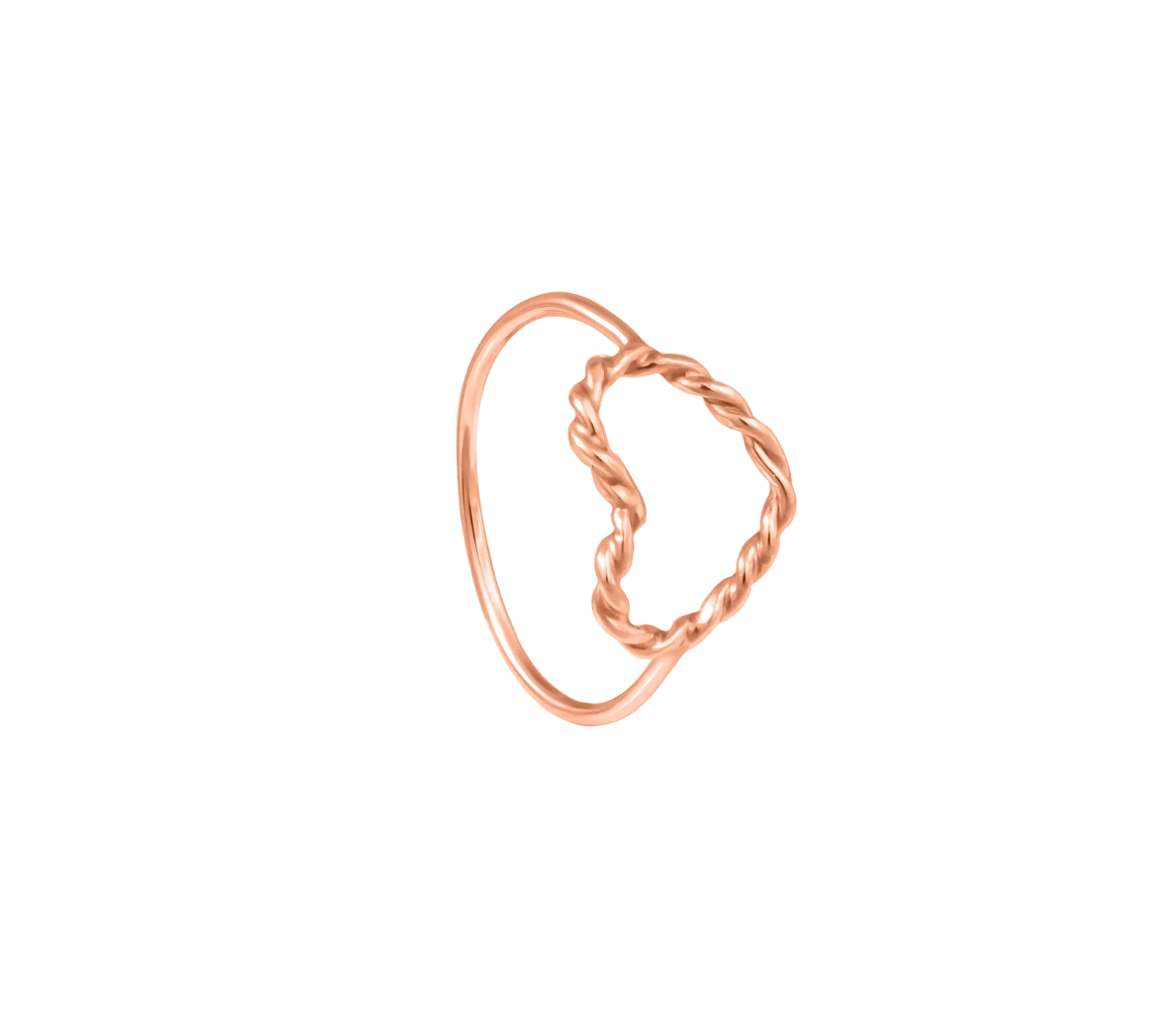 Nolita Heart prstan iz roza zlata 14K