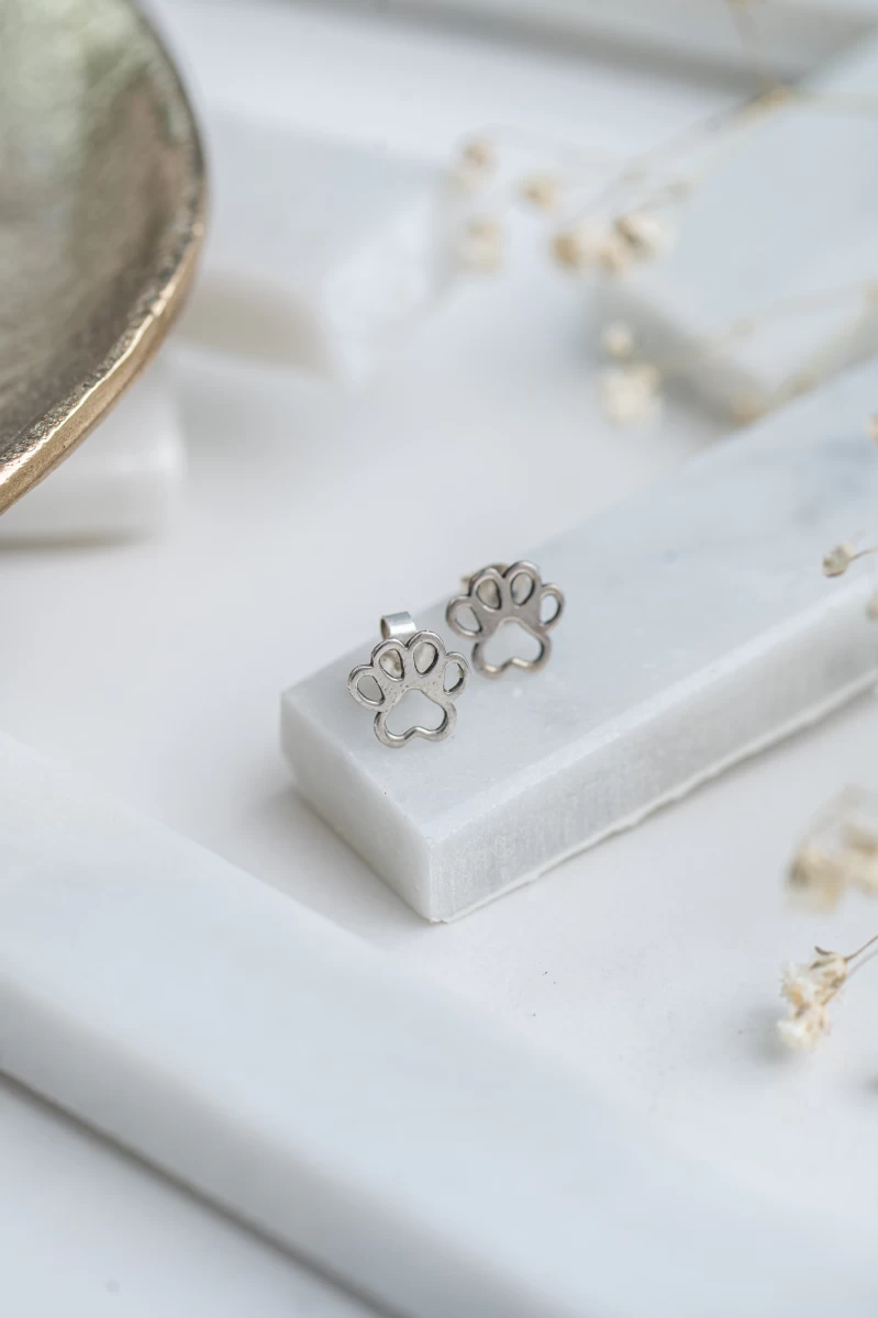 Uhani Contour Paw iz 14K roza zlata