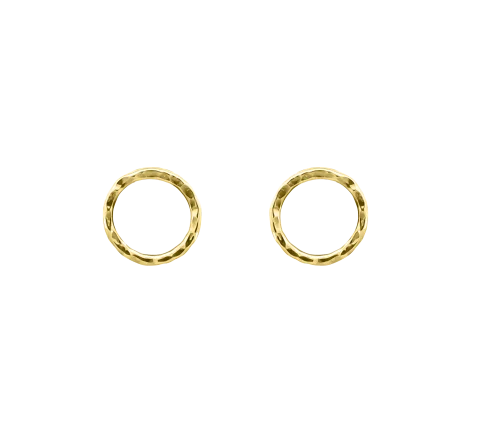 ZILIA Quintessa Circle Contour Zlato 14K Uhani
