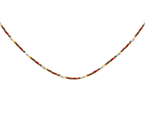 ZILIA Symbol Design Biser Srebro 925 Ogrlica