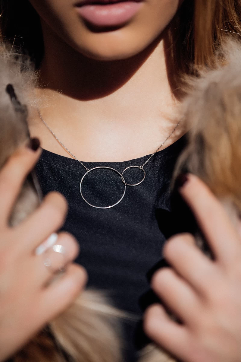 ZILIA Double Circle Srebro 925 Ogrlica