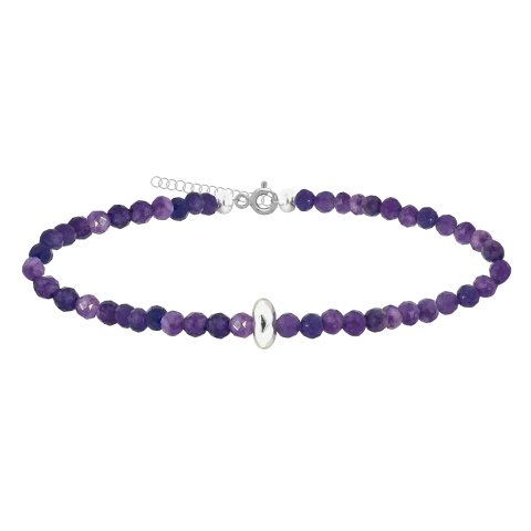 ZILIA Gemstone Amethyst Srebro 925 Mineral Zapestnica