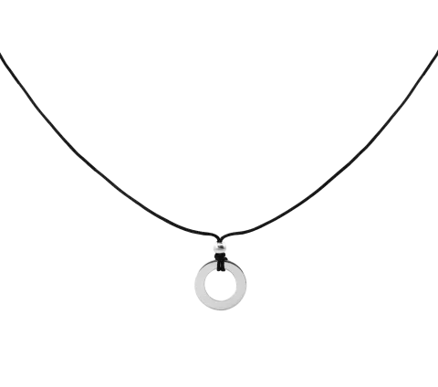 ZILIA Circle Contour Srebro 925 Thread Ogrlica (Engravable)