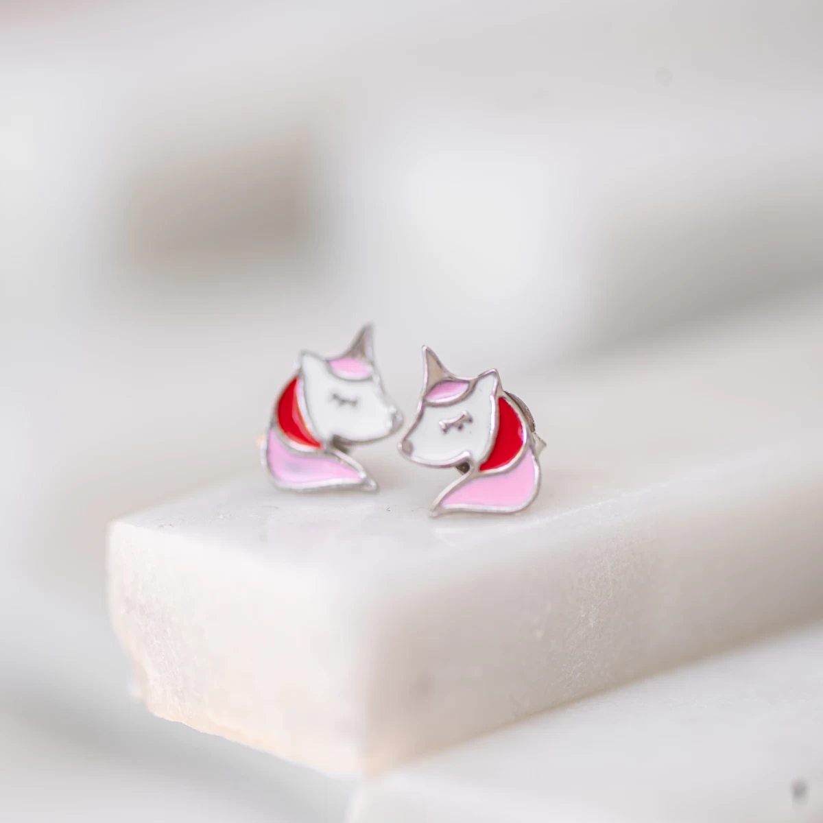 ZILIA Fairy Unicorn Red Srebro 925 Uhani