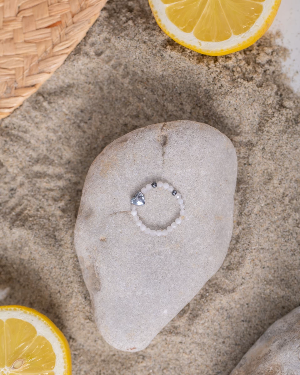 ZILIA Moonstone Heart Mineral Prstan