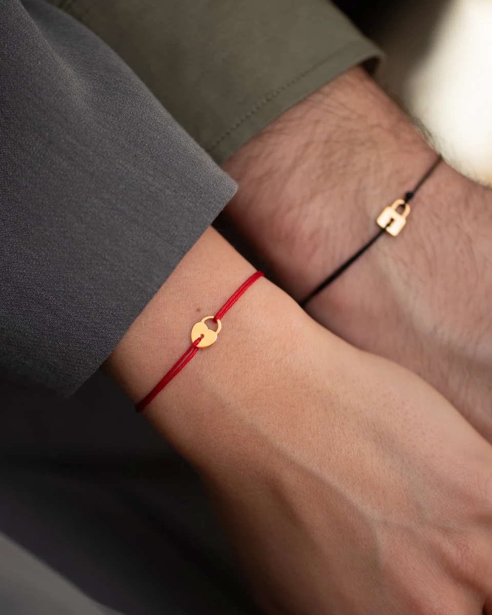 Zapestnica za par s ključavnicama iz sterling srebra 925