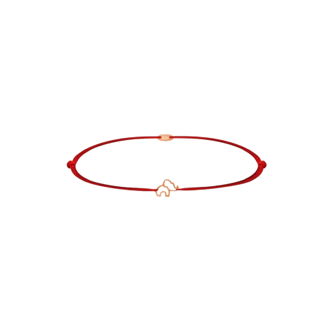 ZILIA Elephant Contour Baby Zlato 14K Thread Zapestnica