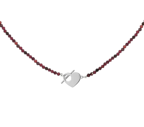 ZILIA Léa Heart Mineral Srebro 925 Ogrlica