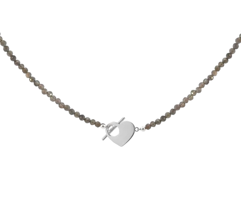 ZILIA Léa Heart Mineral Srebro 925 Ogrlica