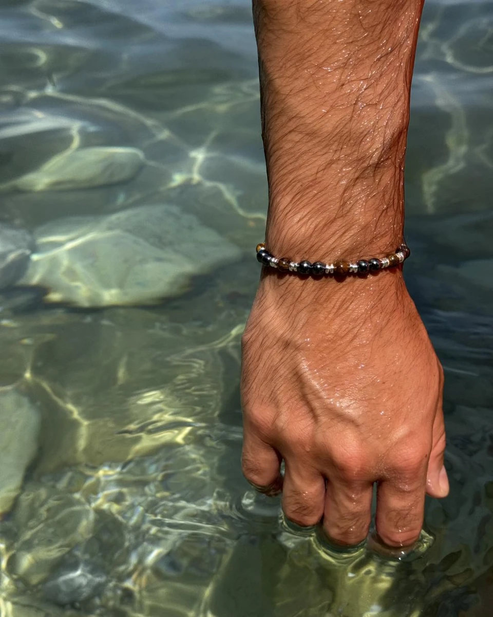 ZILIA Tiger's Eye Men 5 Srebro 925 Zapestnica