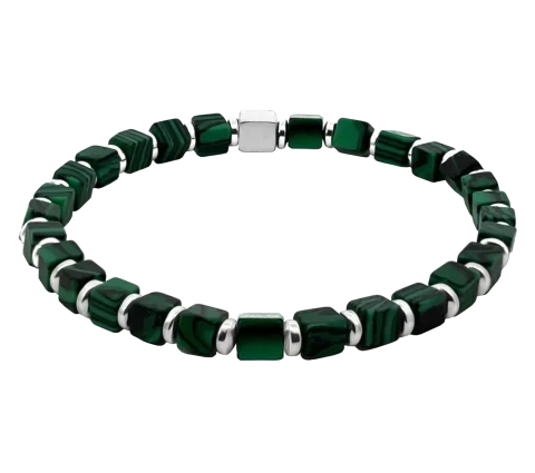 ZILIA Apollo Malachite Men Srebro 925 Zapestnica