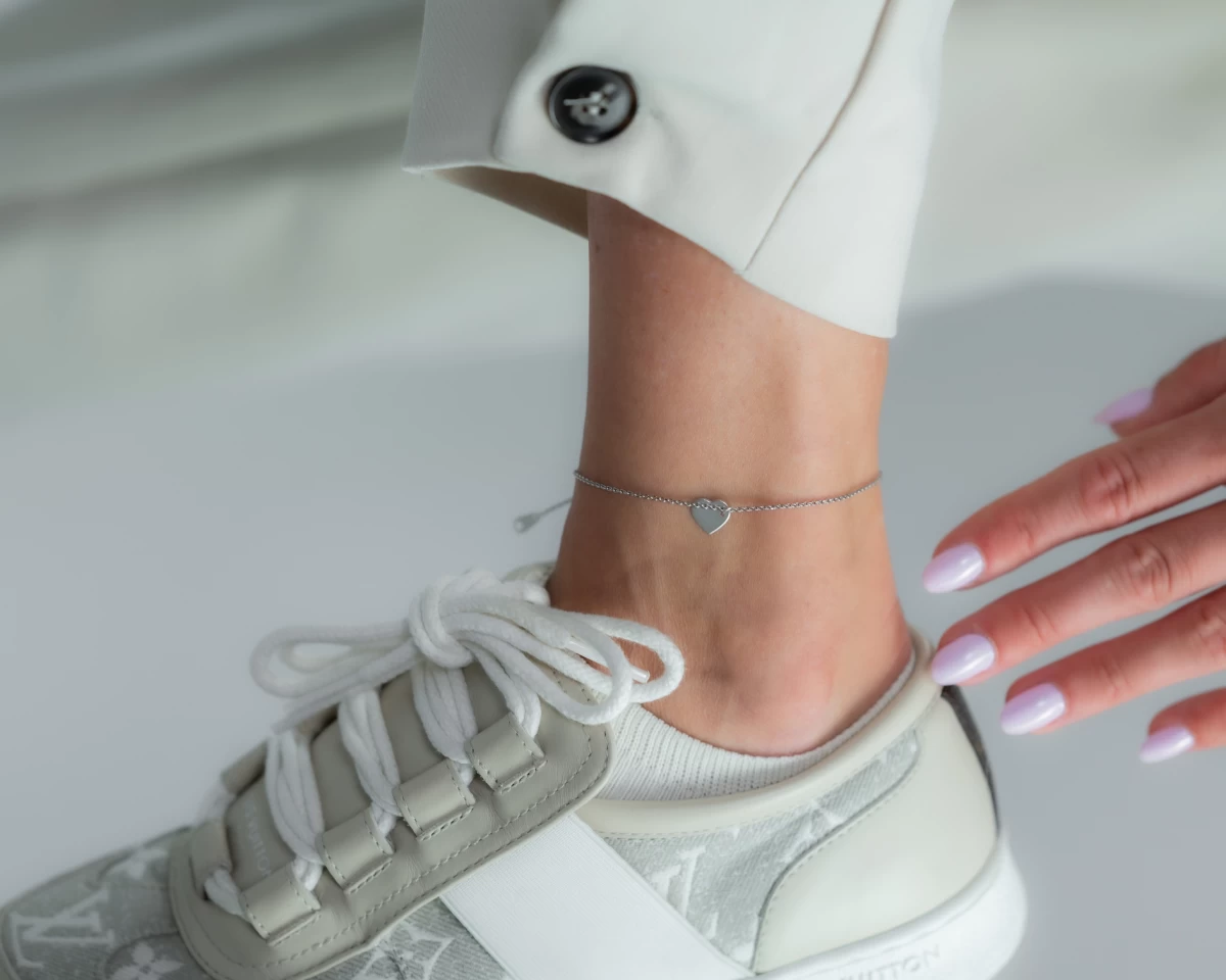 ZILIA Heart Srebro 925 Nožna zapestnica