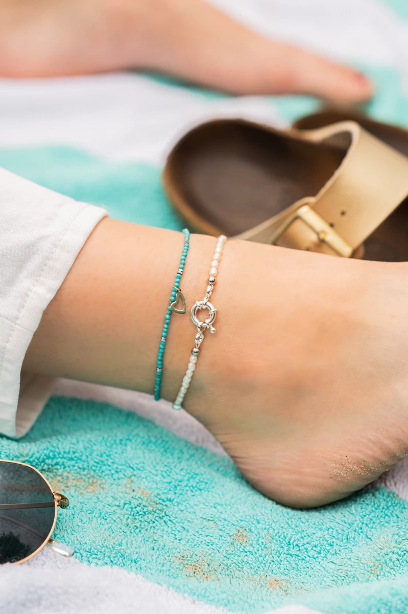 ZILIA Bora Heart Srebro 925 Nožna zapestnica