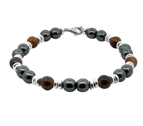 ZILIA Tiger's Eye Men 5 Srebro 925 Zapestnica