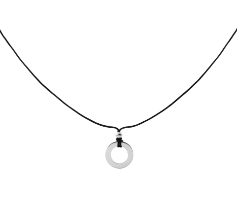 ZILIA Circle Contour Srebro 925 Thread Ogrlica (Engravable)