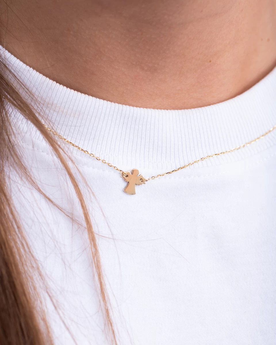 Srebrna ogrlica z angelom