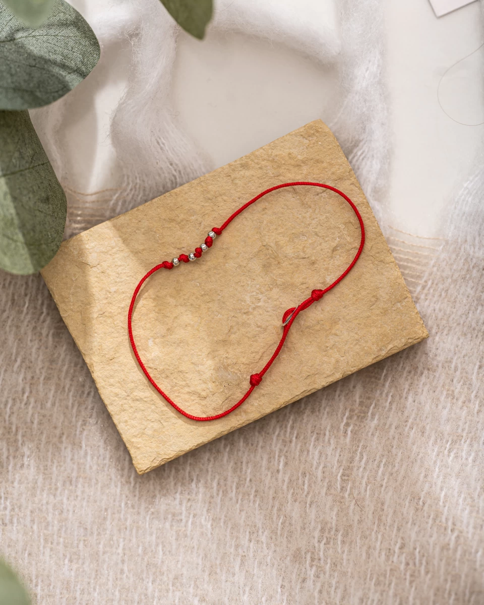 ZILIA Red Protective Baby Srebro 925 Thread Zapestnica