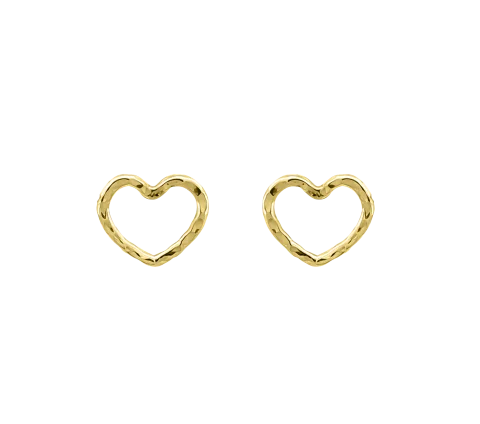 ZILIA Quintessa Heart Contour Zlato 14K Uhani