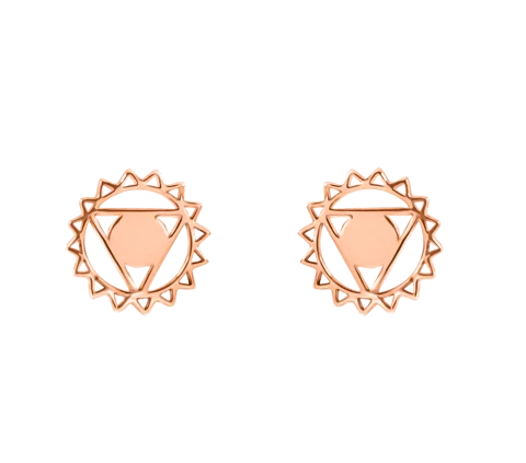 ZILIA Throat Chakra Contour Zlato 14K Uhani