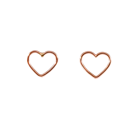 ZILIA Contour Heart Zlato 14K Uhani