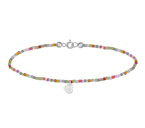 ZILIA Symbol Heart Srebro 925 Nožna zapestnica