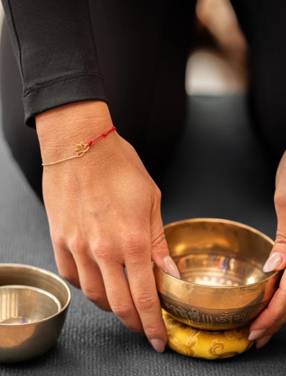 ZILIA Yoga Balance Lotus Zlato 14K Zapestnica