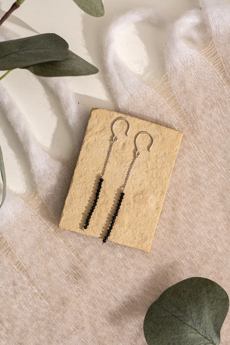 Uhani iz minerala spinela iz sterling srebra 925