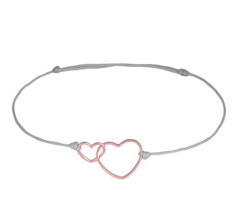 ZILIA Double Heart Zlato 14K Zapestnica