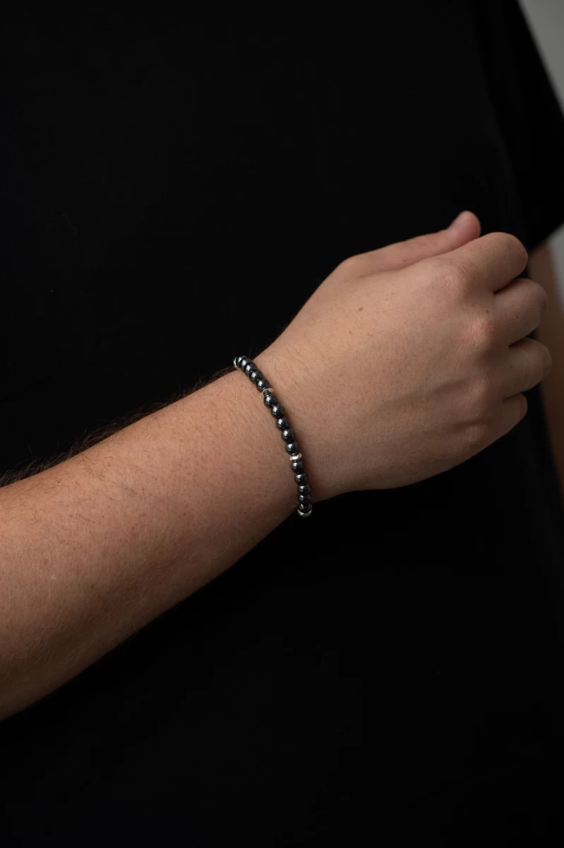 ZILIA Biser And Hematite Srebro 925 Zapestnica