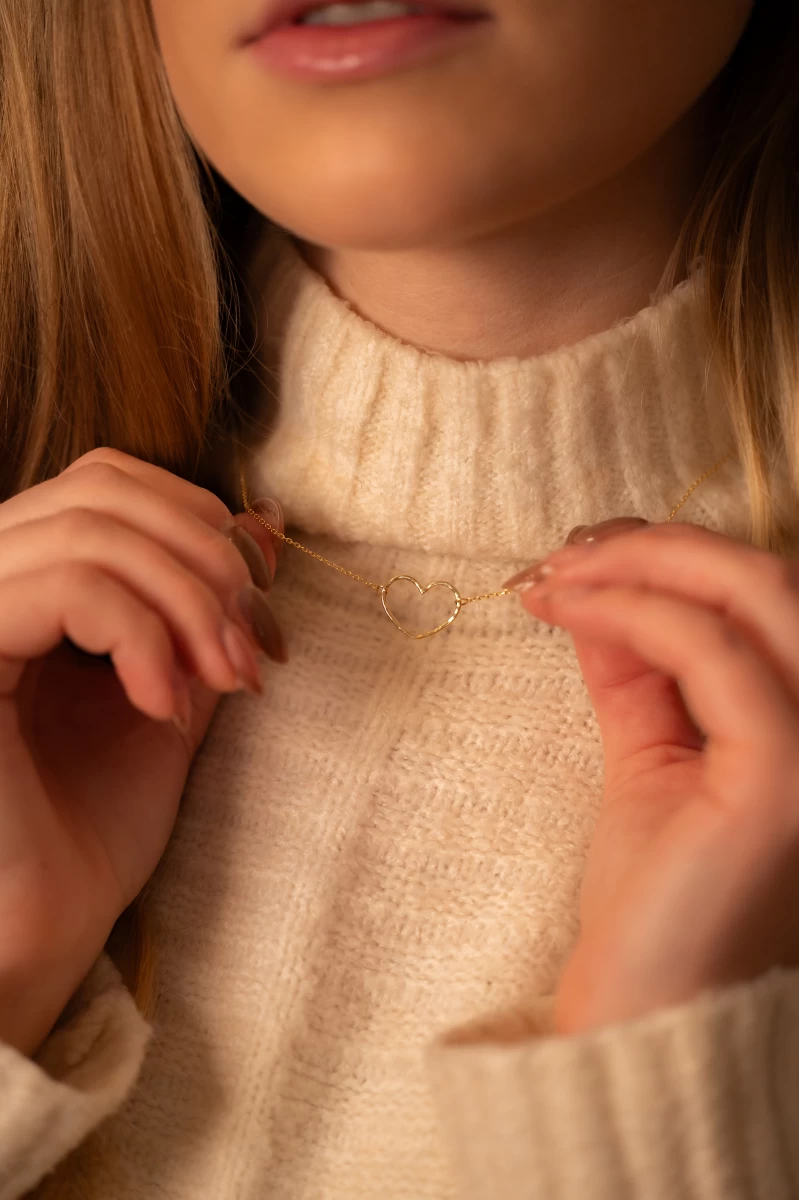 Unikatna srebrna ogrlica srce