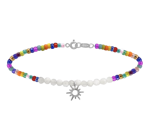 ZILIA Symbol Design Sun Srebro 925 Nožna zapestnica