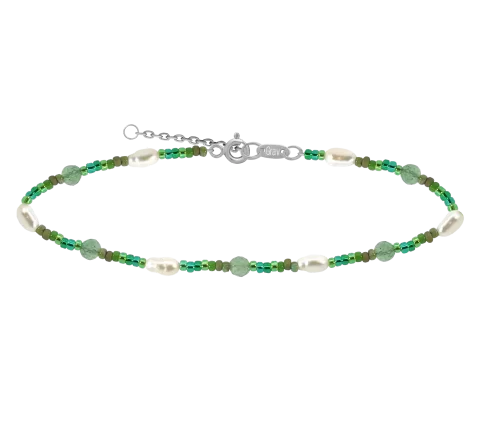 ZILIA Verona Biser Mineral Srebro 925 Zapestnica
