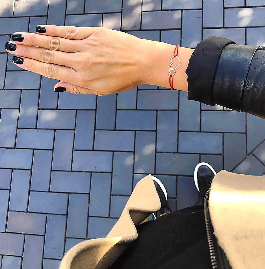 ZILIA Double Heart Zlato 14K Zapestnica