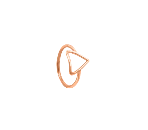 ZILIA Triangle Contour Zlato 14K Midi Prstan