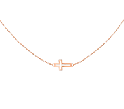 ZILIA Cross Contour Zlato 14K Ogrlica
