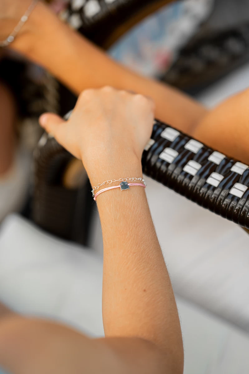 Srebrna zapestnica 925 za dojenčka Srce