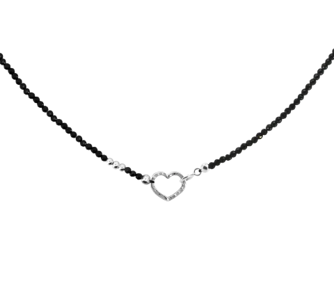 ZILIA Gemstone Spinel Heart Srebro 925 Ogrlica