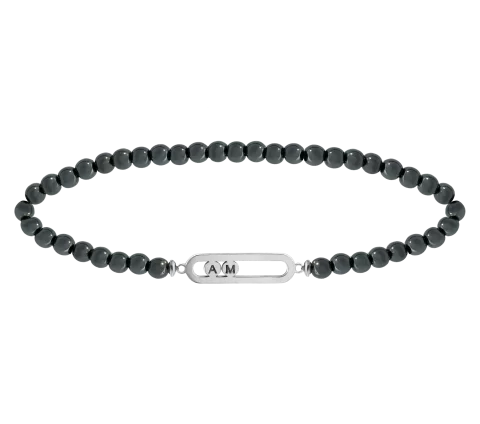 ZILIA Clasp for Him Hematite Srebro 925 Zapestnica