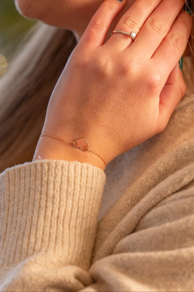 ZILIA Heart Zlato 14K Zapestnica