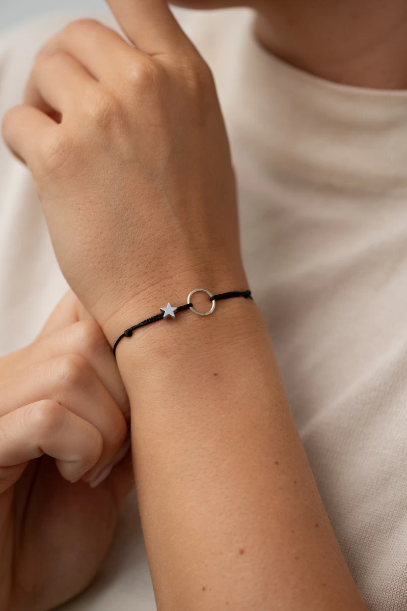 ZILIA Contour Circle Zlato 14K Thread Zapestnica