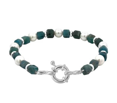 ZILIA Malachite Bloom Srebro 925 Zapestnica