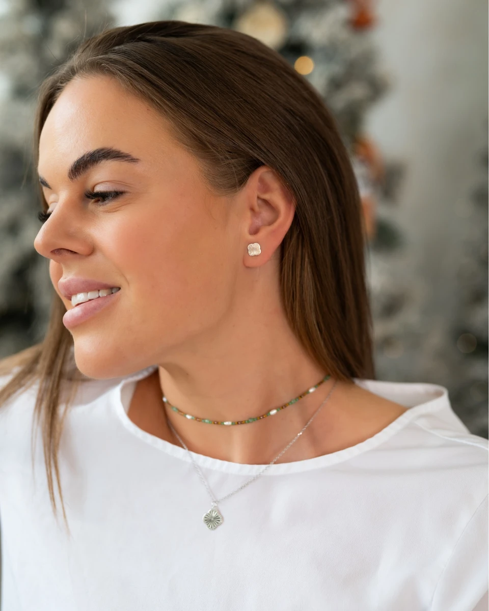 ZILIA Verona Biser Mineral Srebro 925 Ogrlica