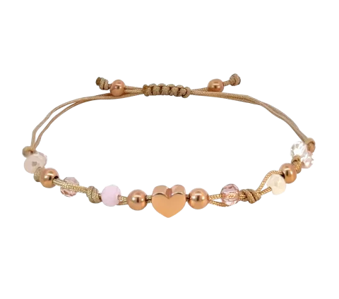 ZILIA Macrame Candy Heart Srebro 925 Zapestnica