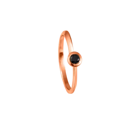 ZILIA Dark Diamond Button Zlato 14K Prstan