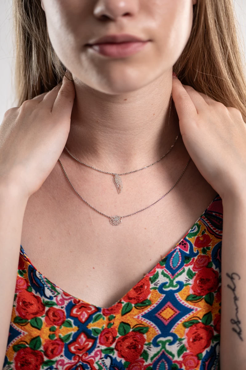 Srebrna ogrlica Vrtnica