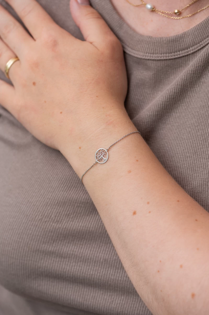 Srebrna zapestnica Drevo življenja