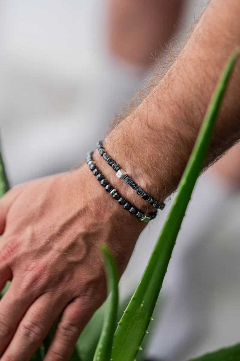 ZILIA Men Force Hematite Srebro 925 Zapestnica