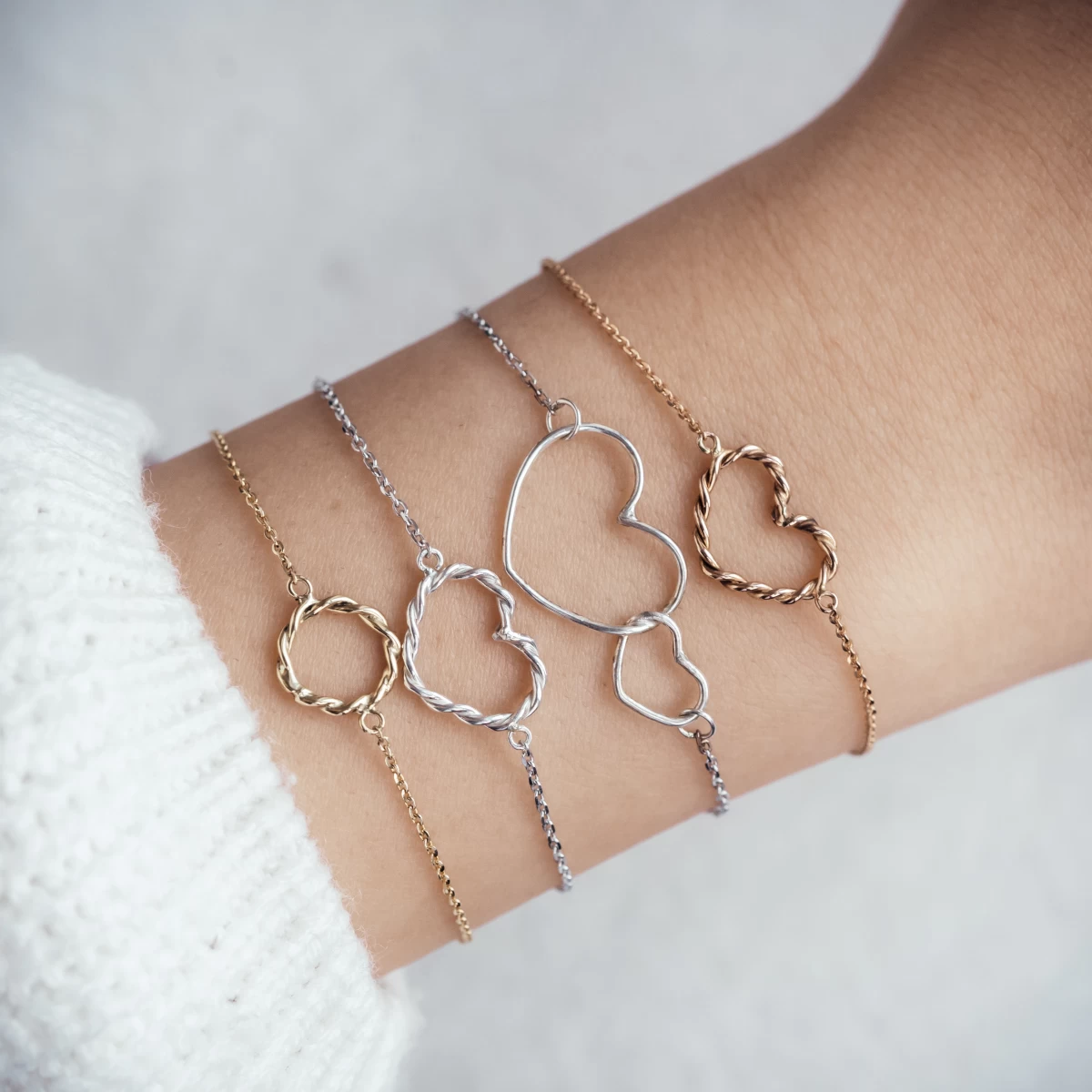 ZILIA Double Heart Srebro 925 Zapestnica